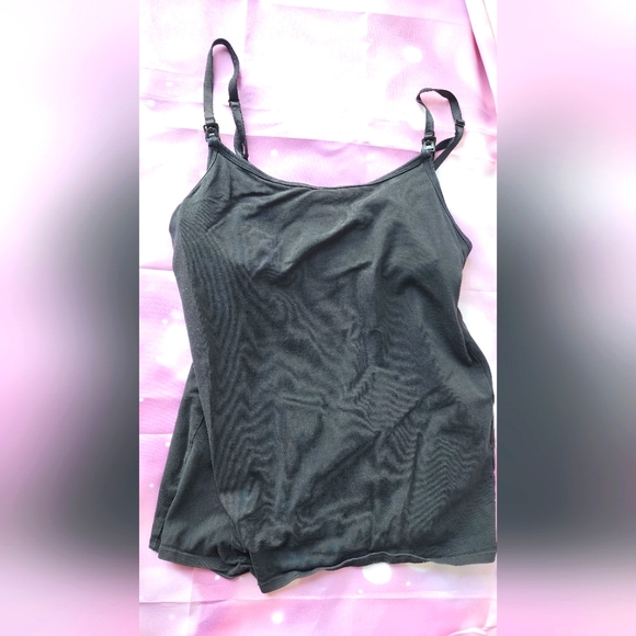 Thyme Maternity m 95% cotton 9% spandex tank top black - Picture 1 of 3